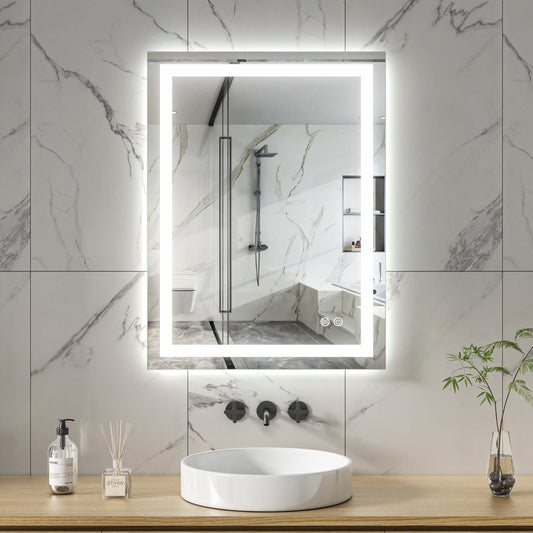 MaxxiBath K-204-S Smart Anti-Fog LED Mirror with Dimmable Lighting, Touch Controls, and Hotel-Style Design